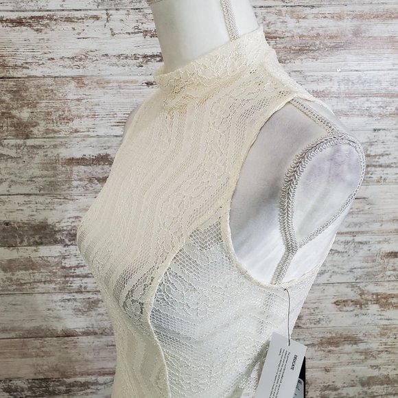 GUESS Cream White Sleeveless Gamilla Lace Top - Picture 6 of 13
